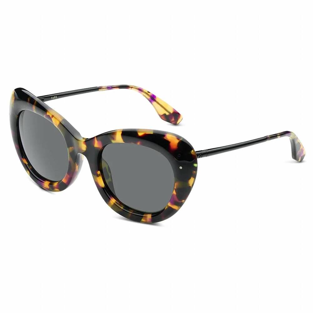 NEW IVI VISION women's faye sunglasses in vintage tortoise - polished black